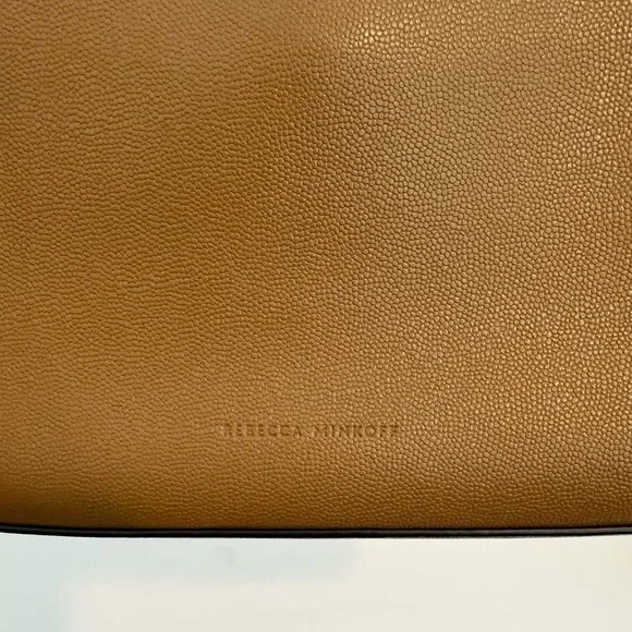 Rebecca Minkoff Jean Mac Leather Crossbody Handbag in Nutmeg Tan Brown-No Strap - Picture 7 of 7